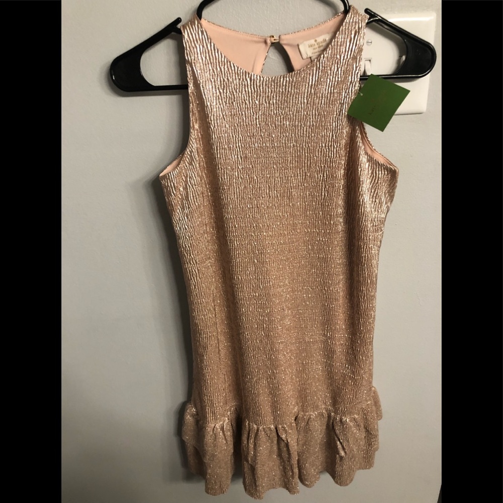 Metallic Ruffle Dress